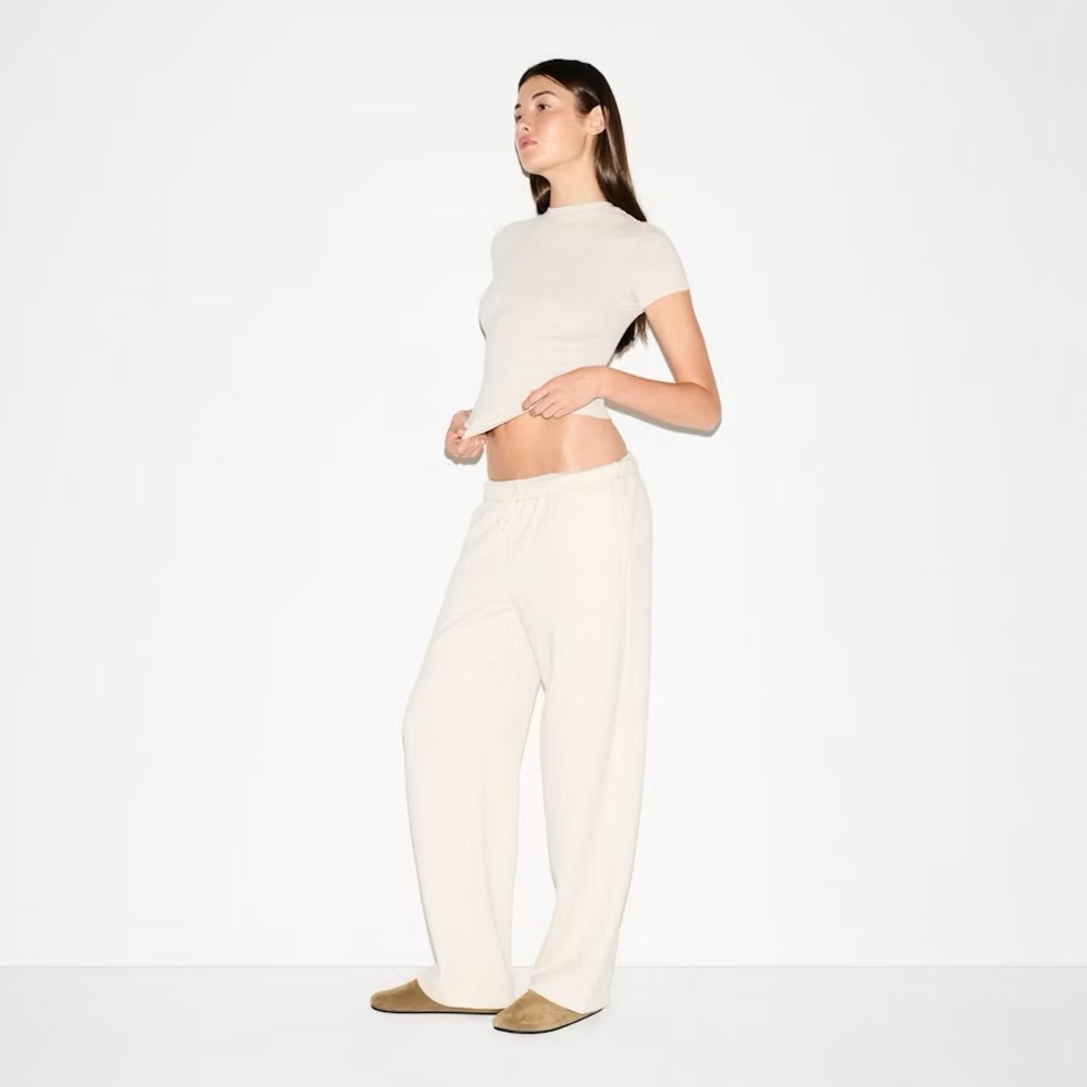 SKIMS Cotton Fleece Classic Straight Leg Pant